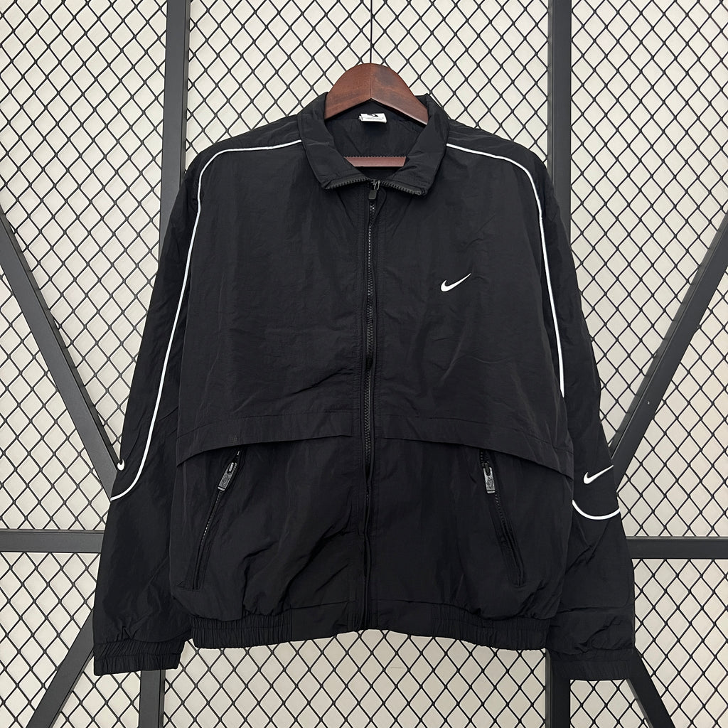 Nike Windbreaker Retro-Style Jacke Schwarz